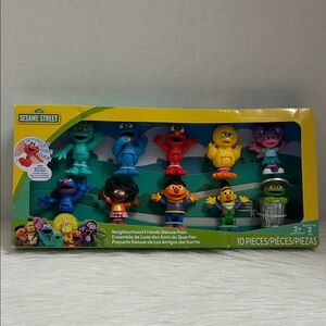 Sesame Street 10-Piece Multicolor Neighborhood Friends Figure Set